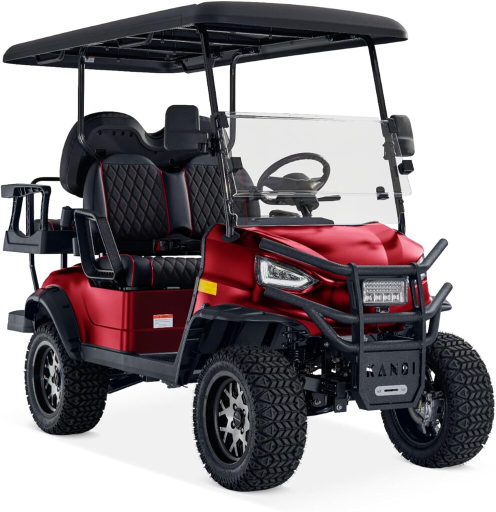 Kandi 4 Passenger Electric Cart with Lithium Battery, 28 Mile Driving Range