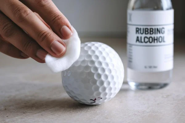 clean a golf ball using Removing Permanent Marker Lines